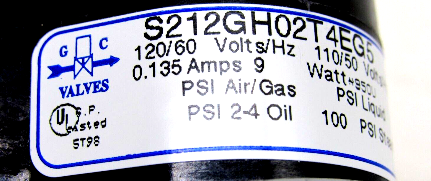 NEW GC VALVES S212GH02T4EG5 SOLENOID VALVE - Image 4