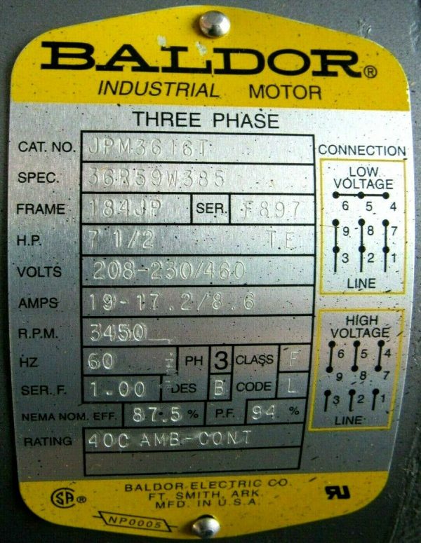 NEW GUSHER PUMPS 11019AH-A PUMP 7-1/2HP 208-230/460V J11019AHA2F3 JPM3616T - Image 6