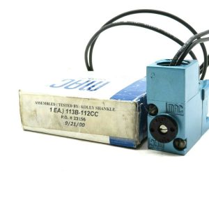 NEW MAC VALVES 113B-112CC SOLENOID VALVE 113B112CCAA 113B112CC
