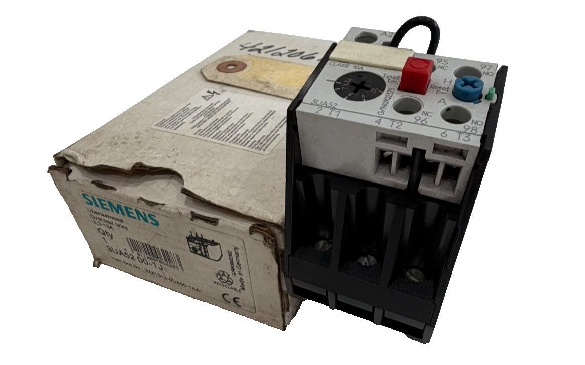 NEW SIEMENS 3UA52 00-1J OVERLOAD RELAY 6,3-10A 3UA52001J