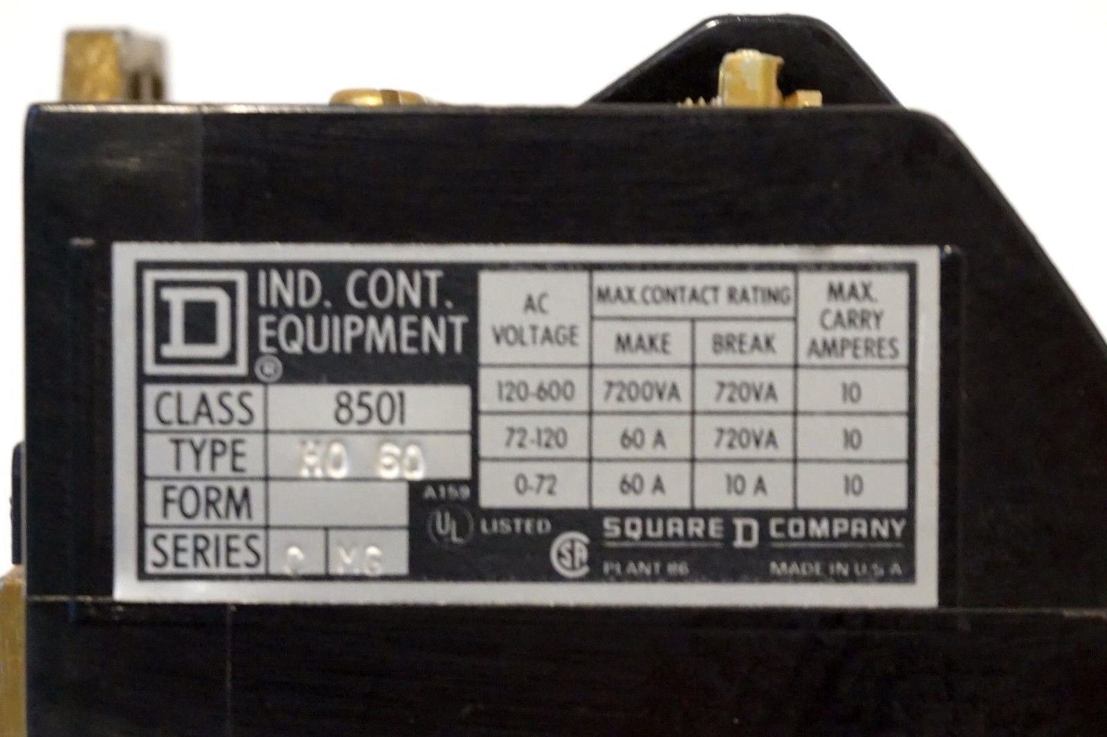 NEW SQUARE D 8501-H060 RELAY 8501H060 - Image 4