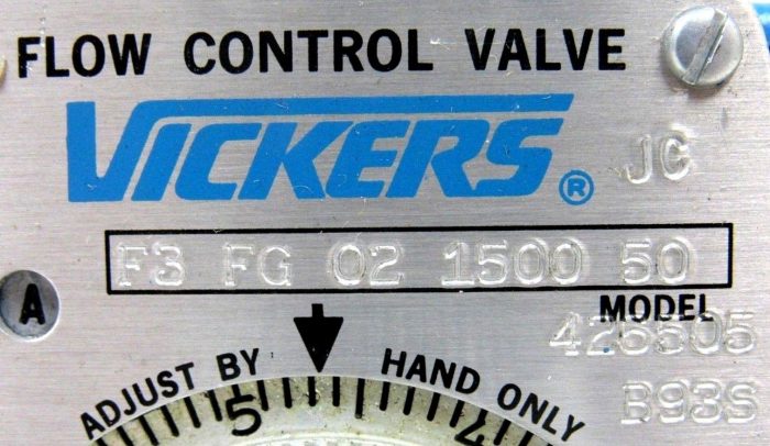 NEW VICKERS F3-FG-02-1500-50 FLOW CONTROL VALVE F3FG02150050 426505 B93S - Image 4