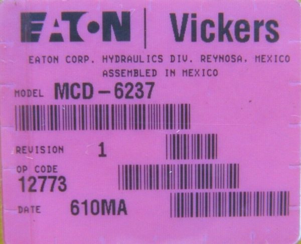 NEW VICKERS MCD-6237 VALVE ASSEMBLY DG5S-8-8C-E-T-VM-KUP6-D7-G5-30 MCD6237 - Image 7