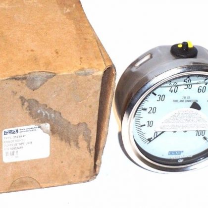 NEW WIKA 233.50 4" STAINLESS STEEL PRESSURE GAUGE
