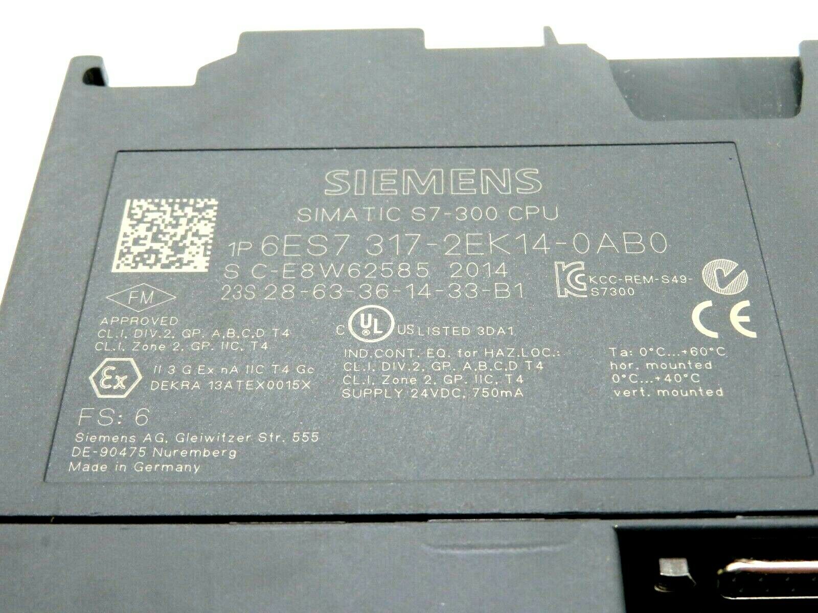 USED SIEMENS 6ES7 317-2EK14-0AB0 CPU MODULE CPU317-2 PN/DP 6ES73172EK140AB0 - Image 3