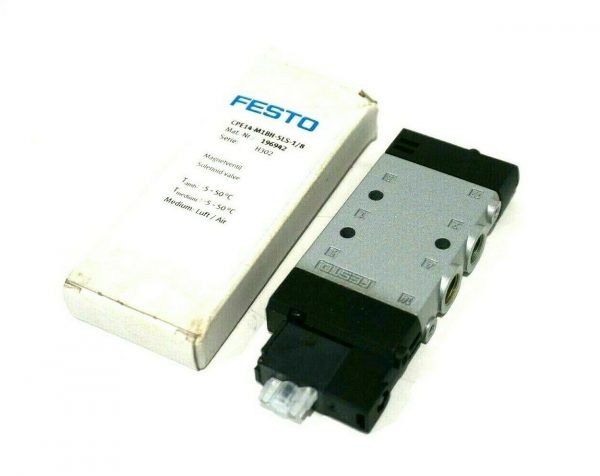 NEW FESTO CPE14-M1BH-5LS-1/8 SOLENOID VALVE 196942 CPE14M1BH5LS18