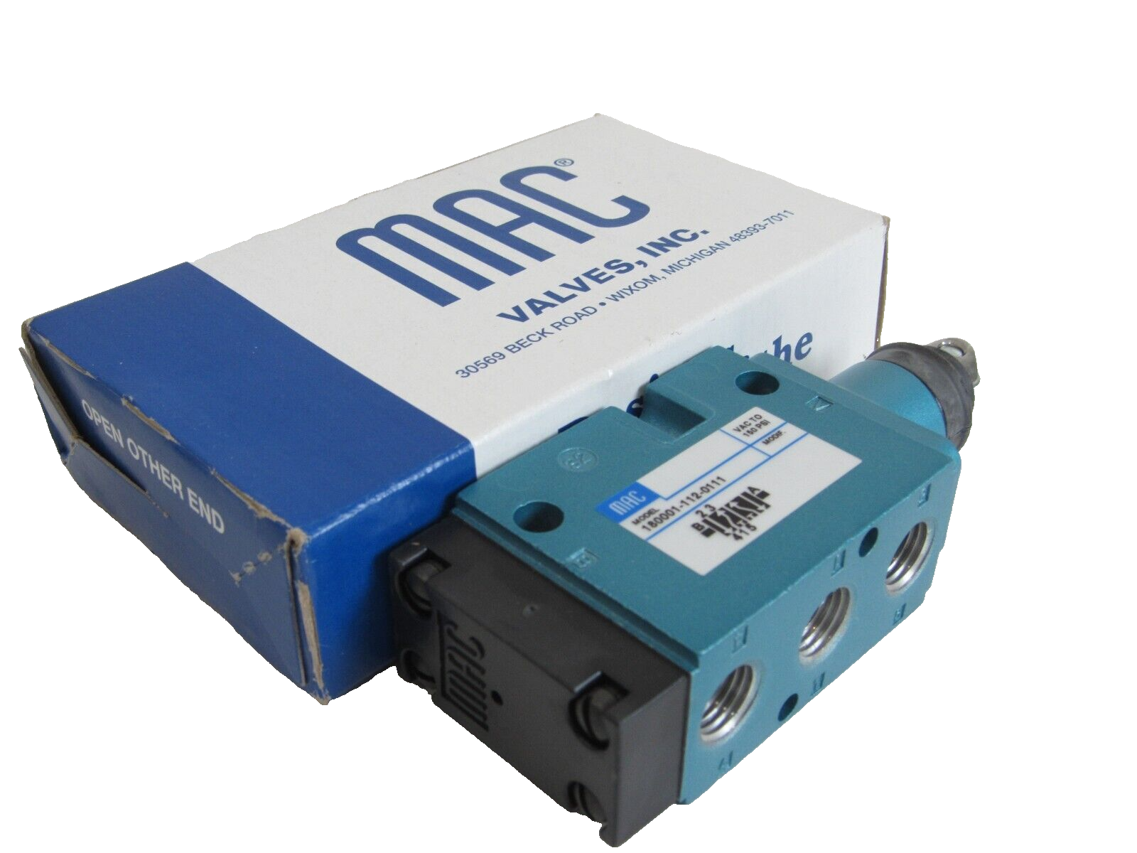 NEW MAC VALVES 180001-112-0111 SOLENOID VALVE 1800011120111