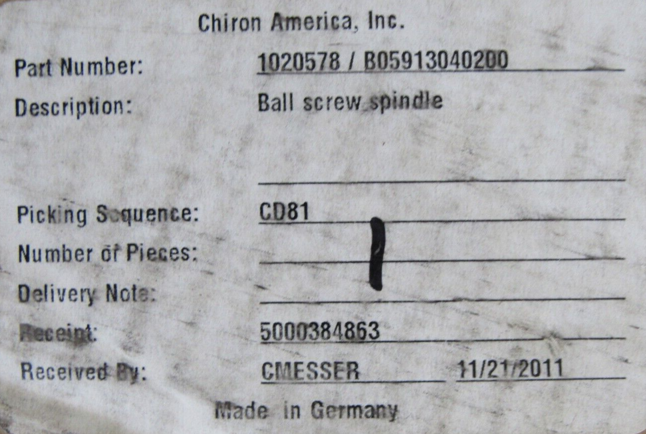 NEW NSK W5011G-36ZK1X-C5Z BALL SCREW SPINDLE W5011G36ZK1XC5Z B05913040200 - Image 8
