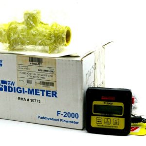REPAIRED BLUE WHITE IND. AOS115M3GM3 DIGI-METER F-2000 115V 1.5"M/NPT GPM