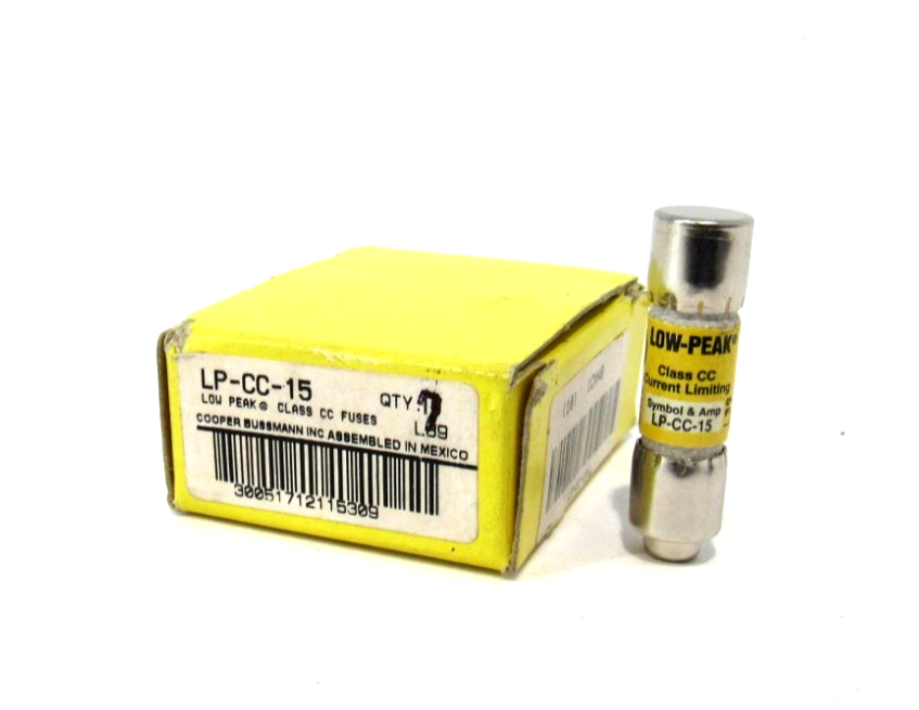 BOX OF 7 NEW BUSSMANN LP-CC-15 FUSES LPCC15