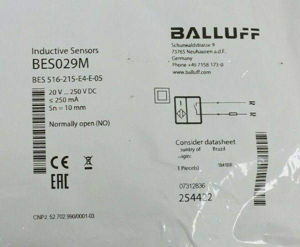 NEW SEALED BALLUFF BES 516-215-E4-E-05 BES029M INDUCTIVE SENSOR 516215E4E05 - Image 3