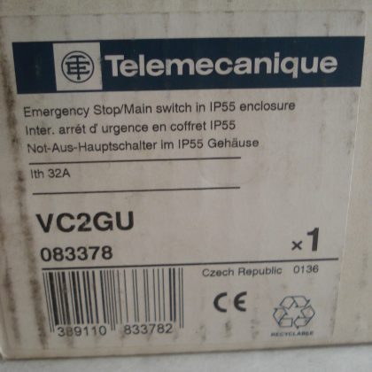 NEW TELEMECANIQUE VC2GU EMERGENCY STOP