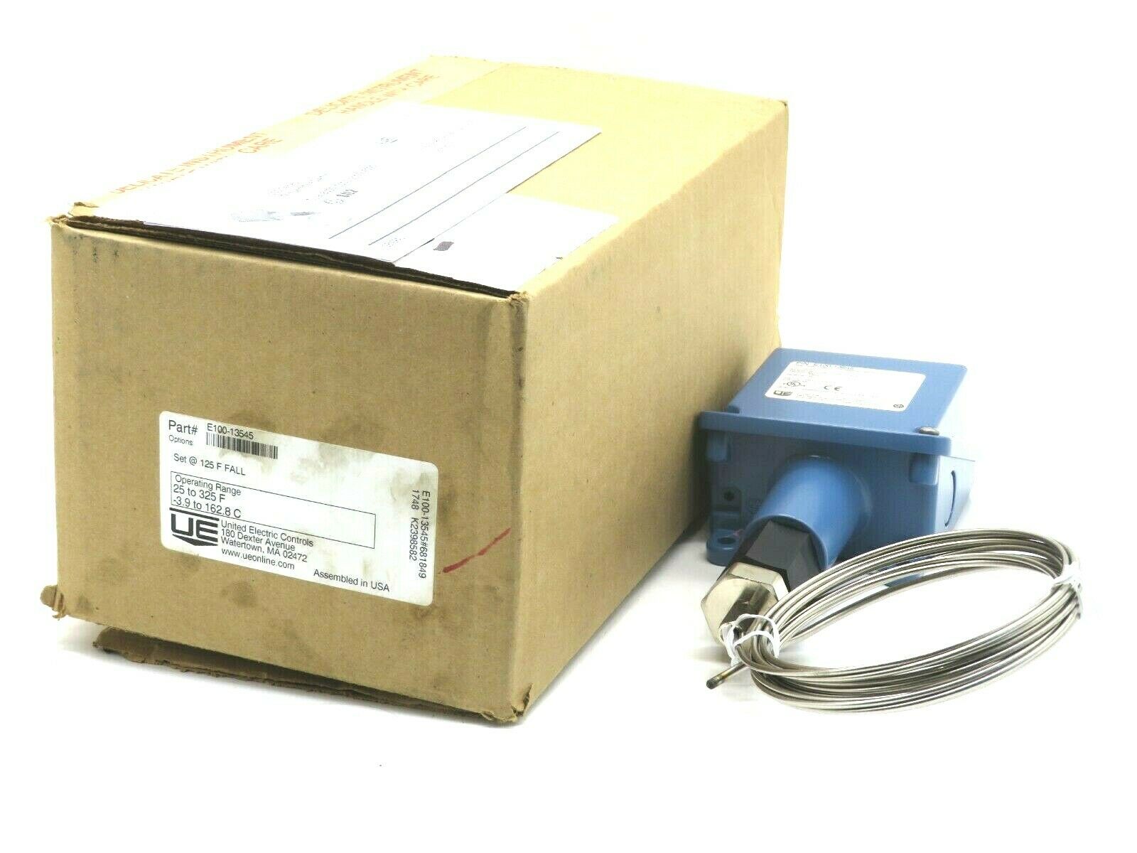 NEW UNITED ELECTRIC E100-13545 TEMPERATURE SWITCH E10013545