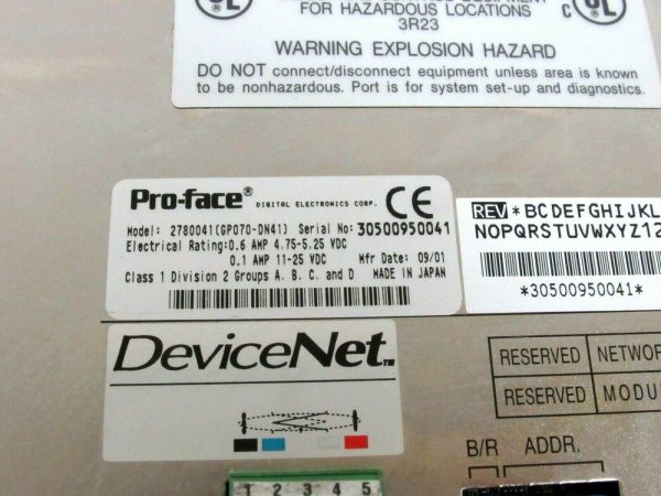 REFURBISHED PRO FACE 2780027-02 GP577R-TC41-24VP OPERATOR INTERFACE - Image 6