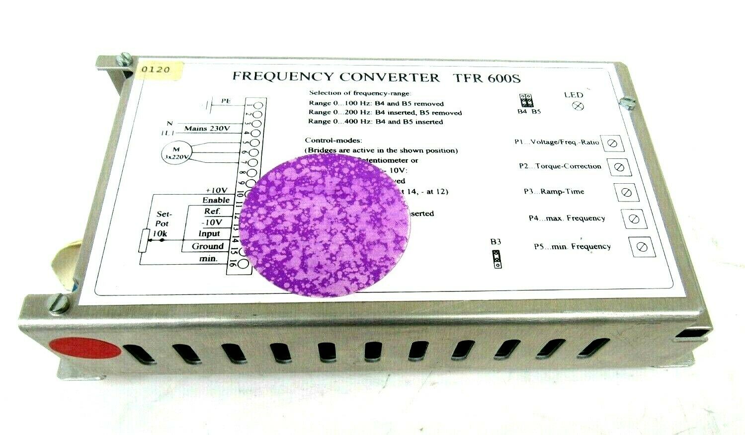 USED WIEDERGUT TFR600S FREQUENCY COUNTER OW2/220KTS TFR600S SB Industrial Supply, Inc.