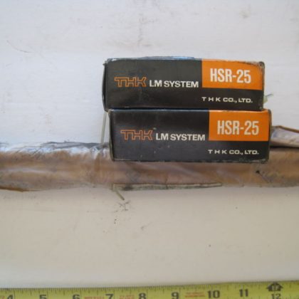 2 NEW THK HRS-25 BLOCKS WITH 14" RAIL