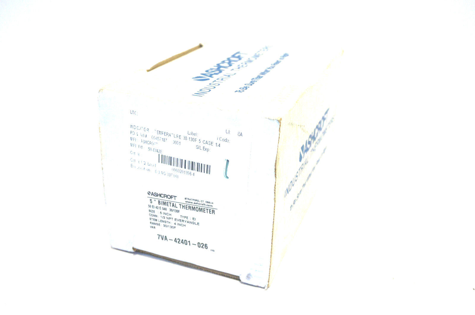 NEW ASHCROFT 50-EI-42-E-040 30/130F BIMETAL THERMOMETER 5'' 50EI42E040