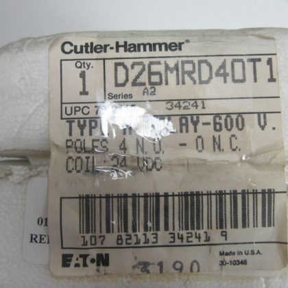 NEW CUTLER HAMMER D26MRD40T1 TYPE M RELAY