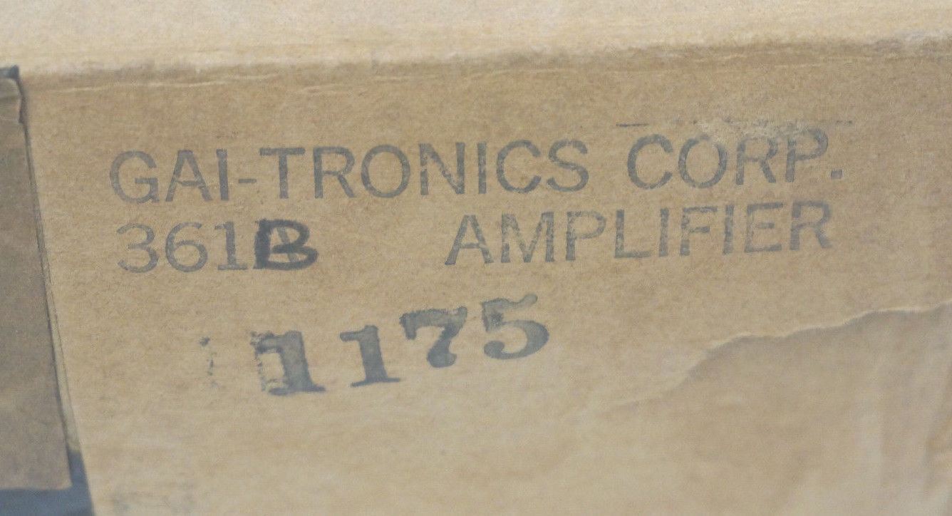 NEW GAI TRONICS 361B RELAY AMPLIFIER 1175 - Image 3