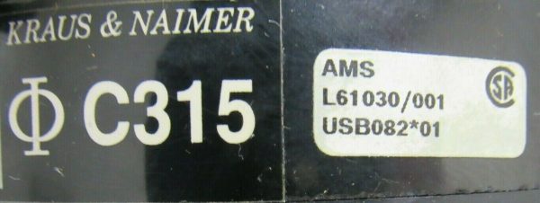 NEW KRAUS & NAIMER C315 ROTARY CAM SWITCH USB082-01 L61030/001 C26 US0301 - Image 8