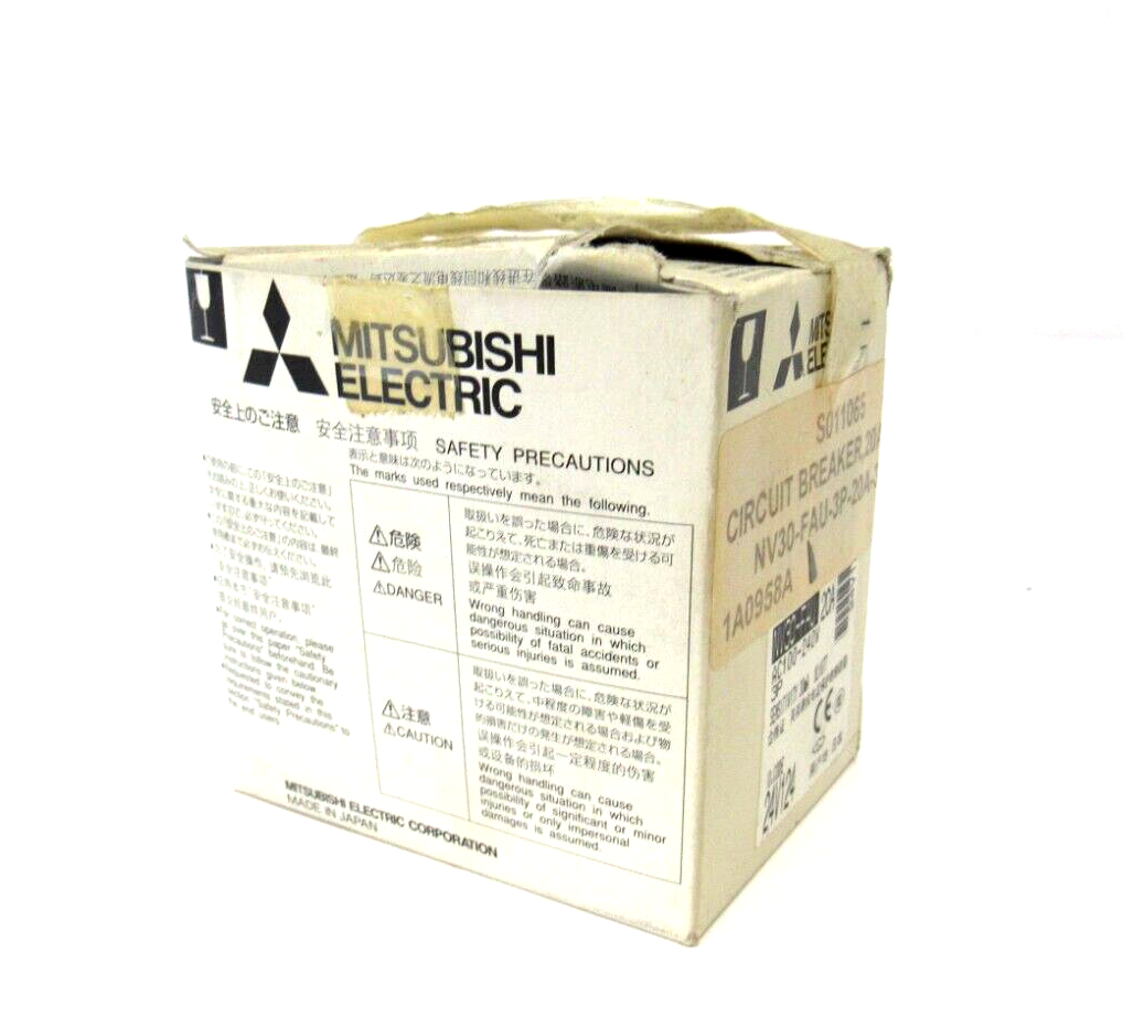 NEW MITSUBISHI NV30-FAU-3P-20A-30MA CIRCUIT BREAKER NV30FAU NV30FAU3P20A30MA