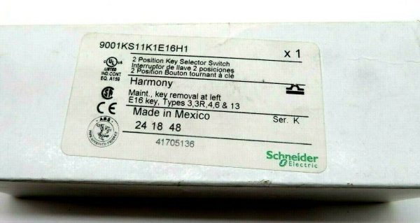 NEW SCHNEIDER ELECTRIC 9001KS11K1E16H1 SELECTOR SWITCH 9001 KA1 SER K - Image 4