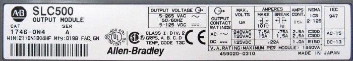USED ALLEN BRADLEY 1746-OW4 OUTPUT MODULE SERIES A SLC500 1746OW4 17460W4 - Image 5