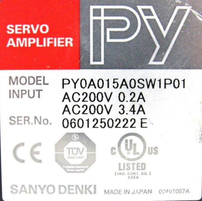 USED SANYO DENKI PY0A015A0SW1P01 SERVO AMPLIFIER - Image 5
