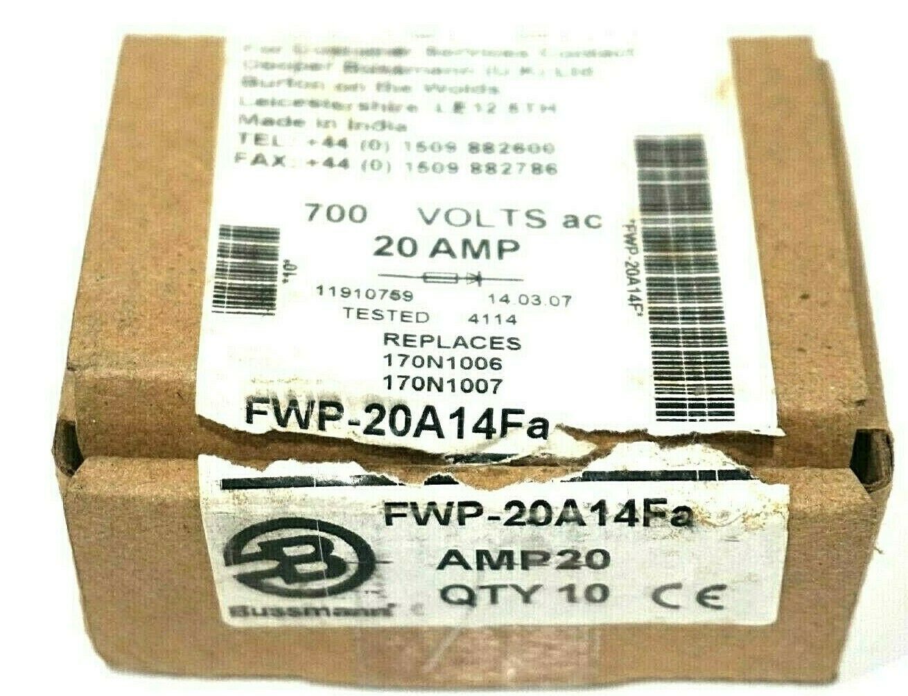 10 NEW BUSSMANN FWP-20A14FA FUSES FWP20A14FA - SB Industrial Supply, Inc.