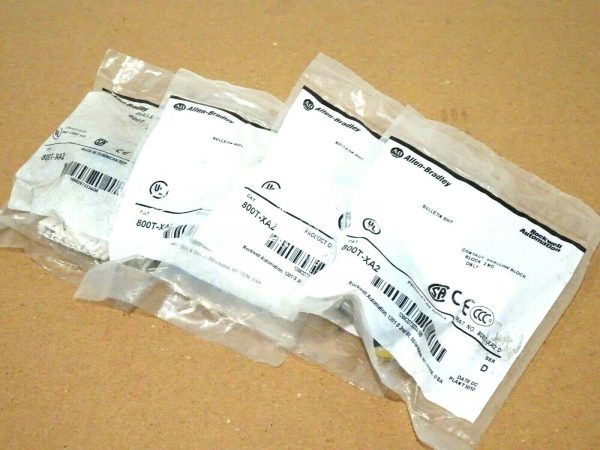 LOT OF 4 NEW ALLEN BRADLEY 800T-XA2 CONTACT BLOCKS SER.D 800TXA2