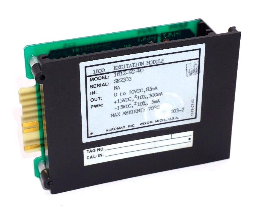 NEW ACROMAG 1812-SG-V0 EXCITATION MODULE 1812SGV0 - SB Industrial ...