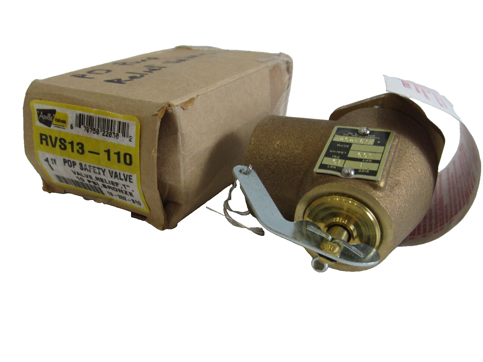 NEW APPOLO VALVES 13-202 POP SAFETY VALVE 3/4" 10PSI BRONZE RVS13-3410 13202