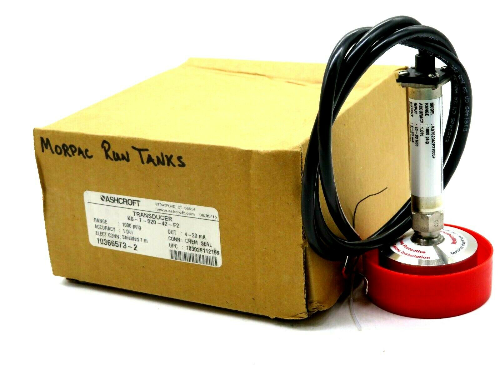 NEW ASHCROFT KS-7-S20-42-F2 TRANSDUCER 1000PSIG KS7S2042F2