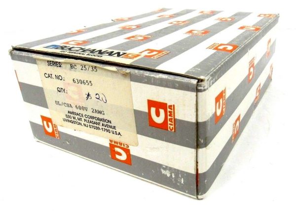 NEW BOX OF 20EA BUCHANAN BC25/25 TERMINAL BLOCKS BC2525 630655