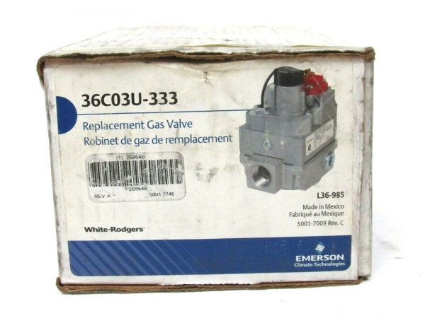 NEW EMERSON WHITE RODGERS 36C03U-333 GAS VALVE 36C03U333 - Image 3