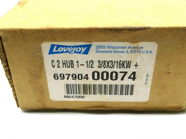 NEW LOVEJOY 69790400074 C 2 HUB 1-1/2 3/8X3/16KW SIER BATH COUPLING - Image 4
