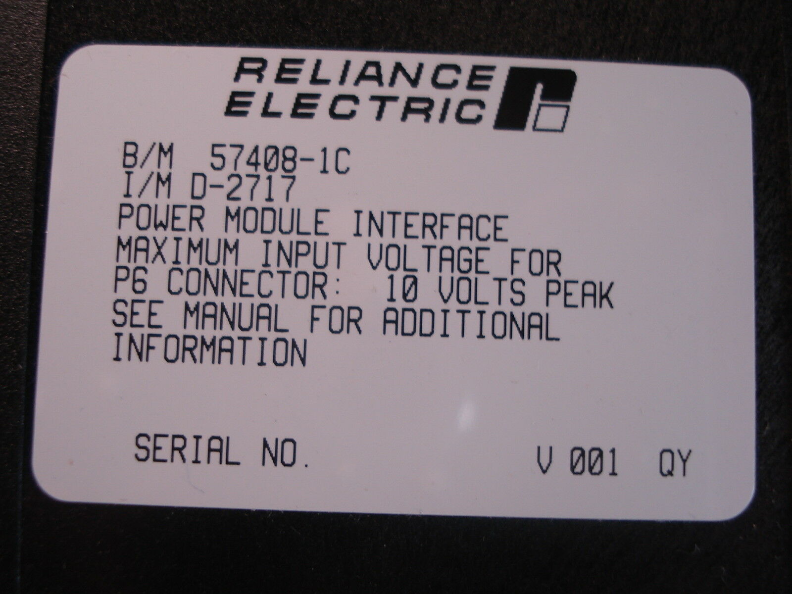 NEW RELIANCE POWER MODULE INTERFACE 57408-1C 574081C - SB Industrial ...
