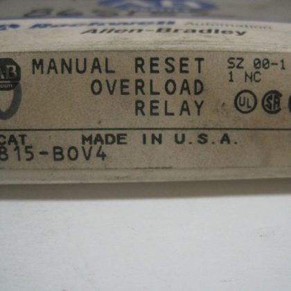 New Allen Bradley 815-BOV4 Overload Relay 815B0V4