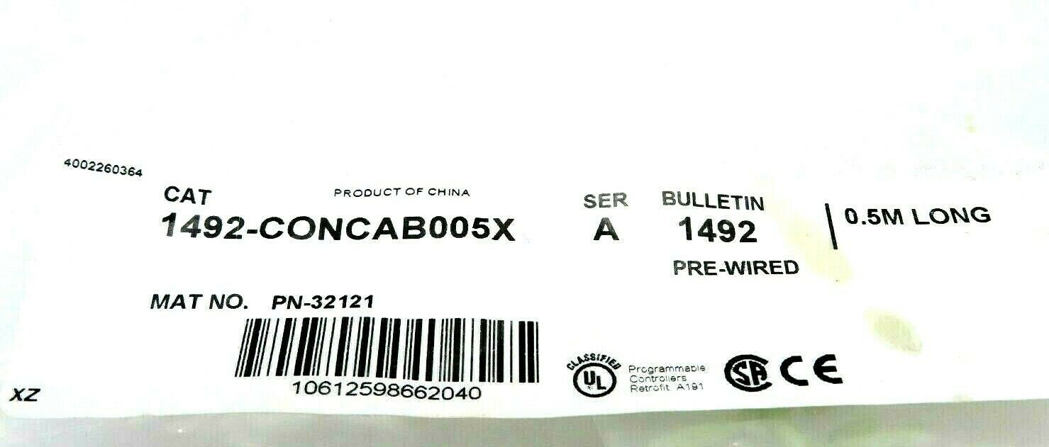 Allen-Bradley 1492-CONACAB005X Serie A - Connettore/Cavo Nuovo Per Quadri Elettrici