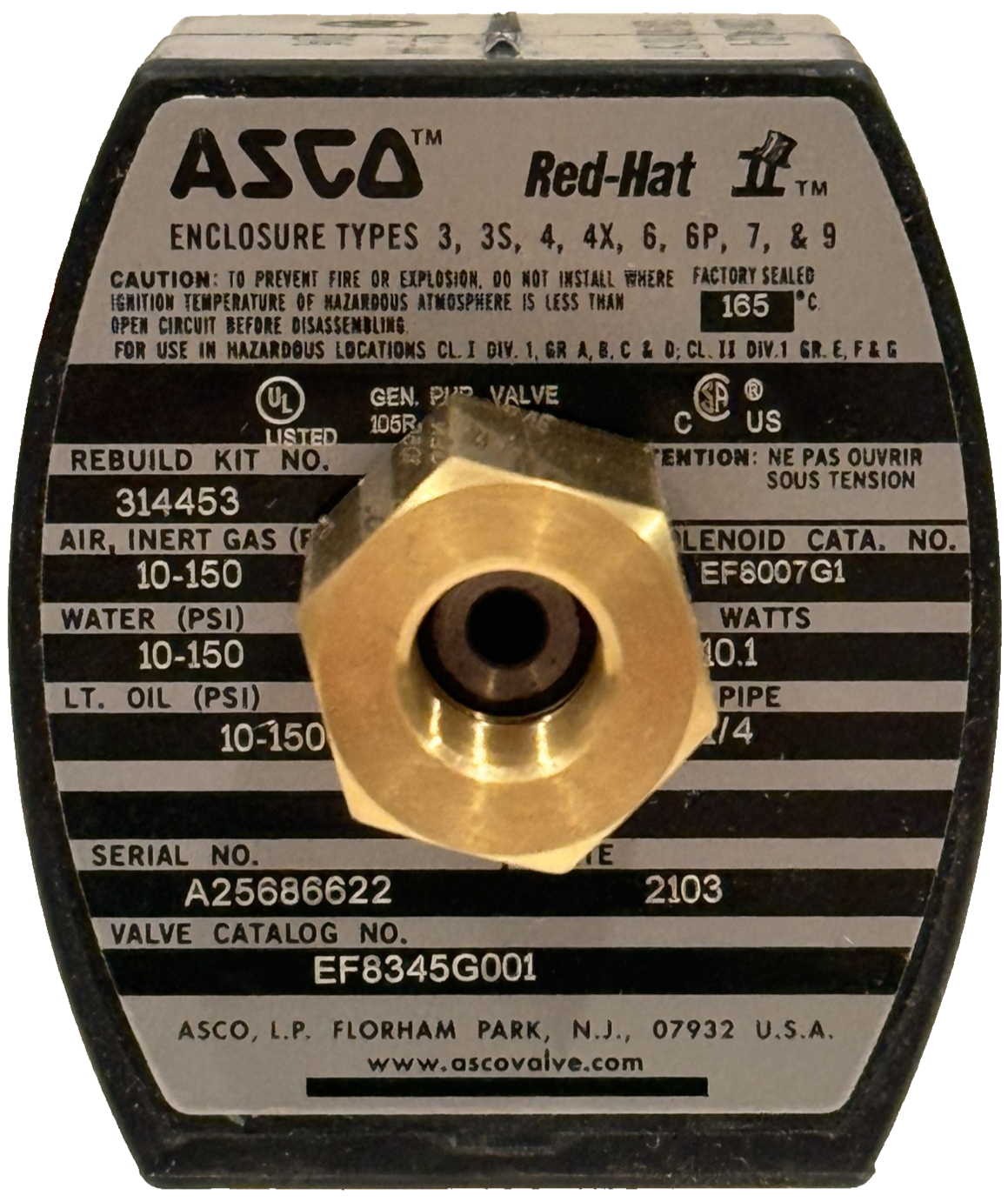 NEW ASCO EF-8345-G001 SOLENOID VALVE EF8345G001 - Image 6