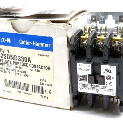 NEW CUTLER HAMMER C25DND330A DEFINITE PURPOSE CONTACTOR SERIES C1