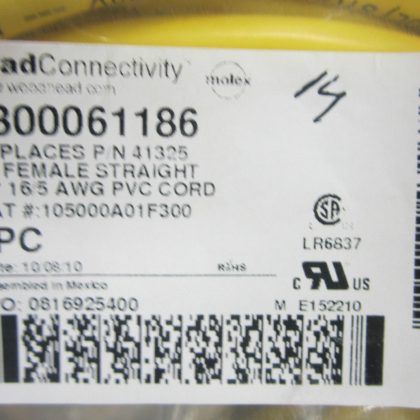NEW DANIEL WOODHEAD CAT. #105000A01F300 CABLE 1300061186