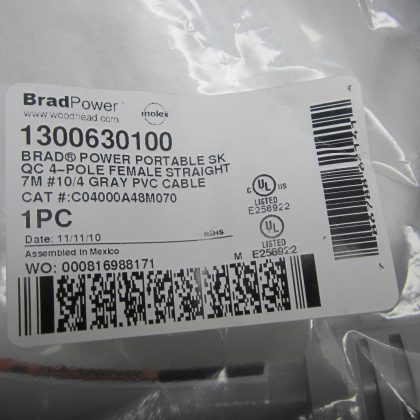 NEW DANIEL WOODHEAD CAT. #C04000A48M070 CABLE 1300630100