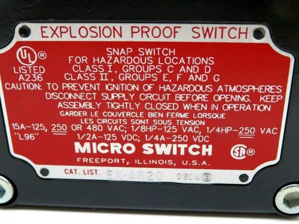NEW HONEYWELL EX-AR20 EXPLOSION PROOF SWITCH EXAR20 - Image 5