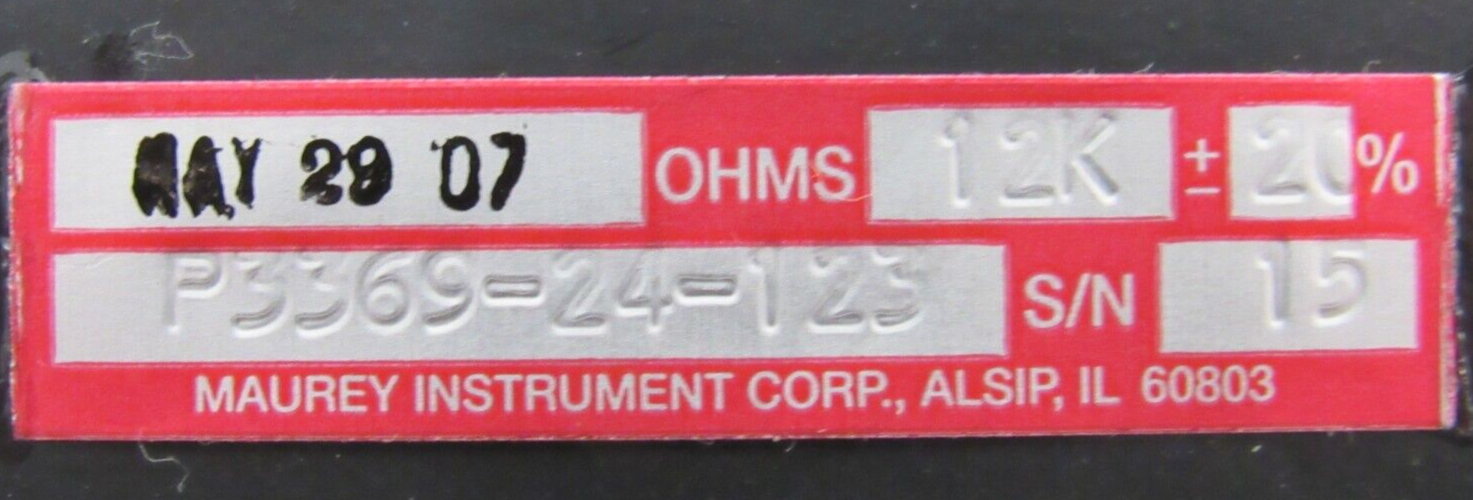 NEW MAUREY INSTRUMENT P3369-24-123 LINEAR MOTION POTENTIOMETER 12K OHMS - Image 4