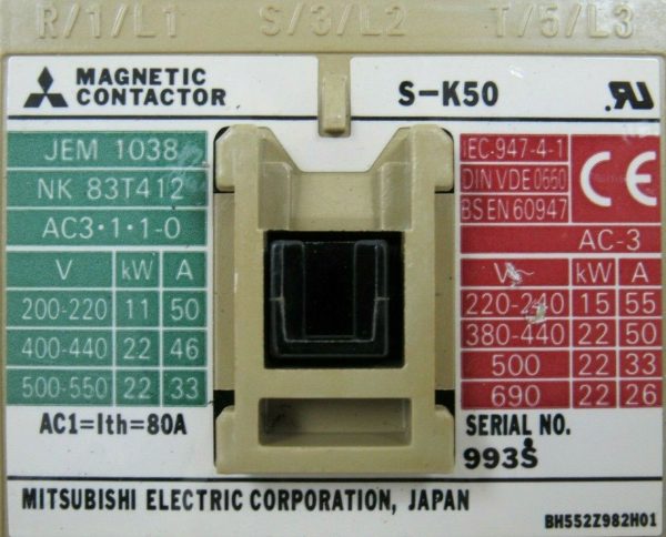 NEW MITSUBISHI MSO-K50 MAGNETIC CONTACTOR MSO-K50 MS0-K50 SK-50 - Image 5