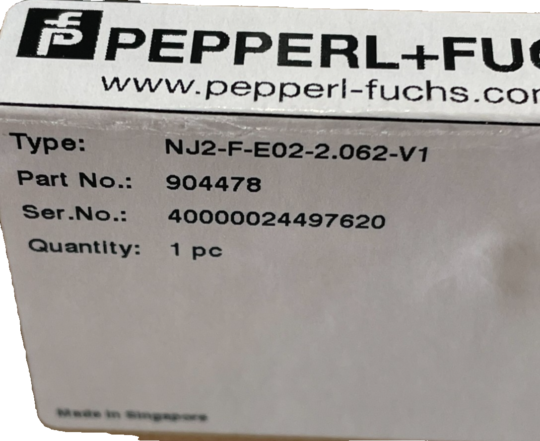 NEW PEPPERL+FUCHS 904478 POSITION SWITCH NJ2-F-E02-2.062-V1 - SB ...
