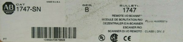 NEW SEALED ALLEN BRADLEY 1747-SN REMOTE I/O SCANNER SER B 1747SN - Image 4