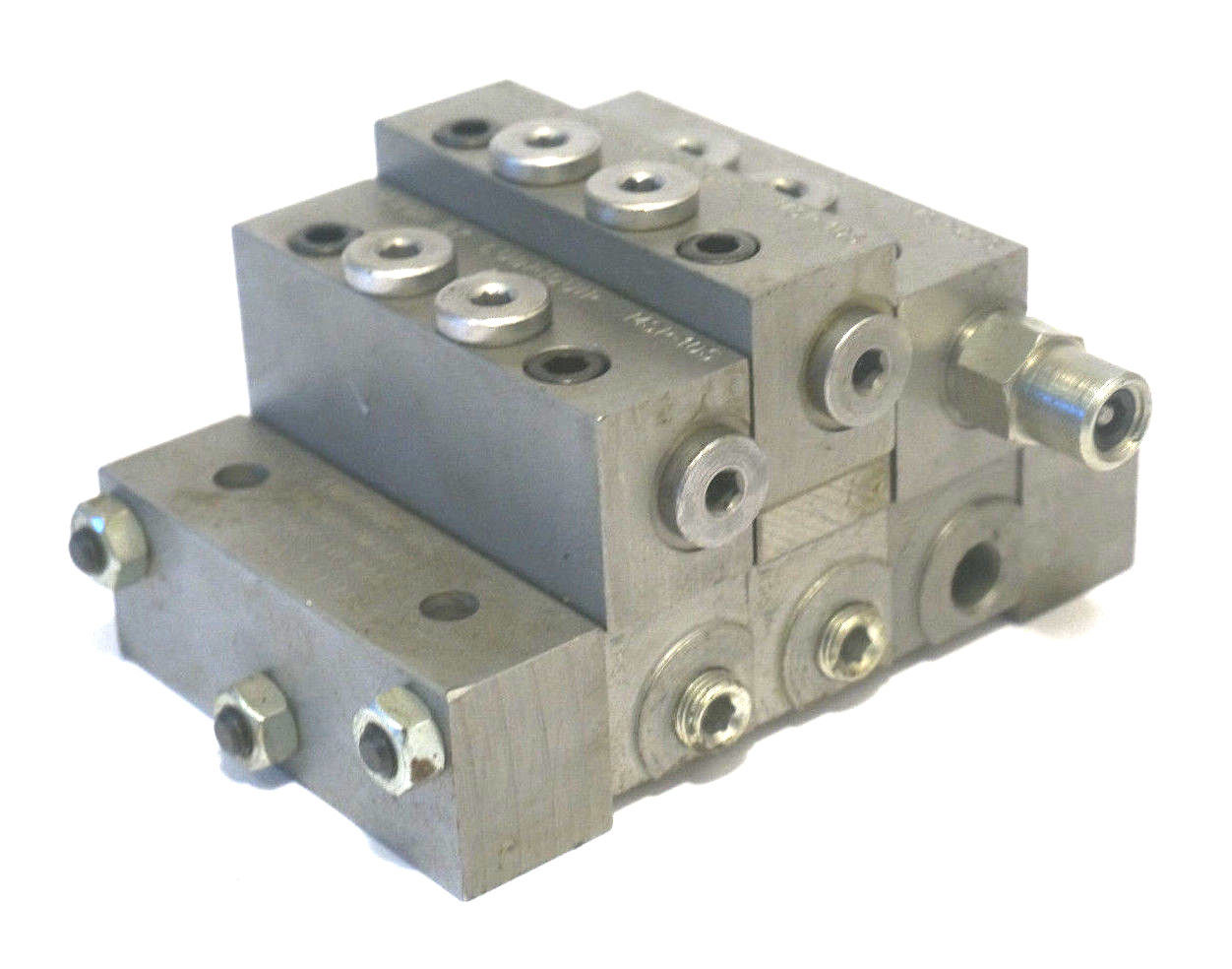 Trabon Block NEW TRABON 20SA-10SCL-10S MODULAR DIVIDER VALVE BLOCK 20SA10SCL10S - SB ...