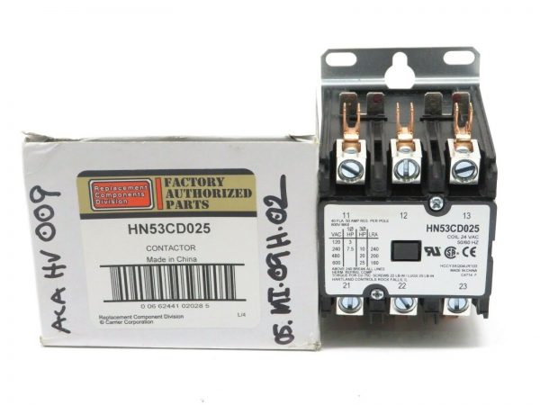 NEW UNITED TECHNOLOGIES CARRIER HN53CD025 CONTACTOR 24V 40AMP - Image 3